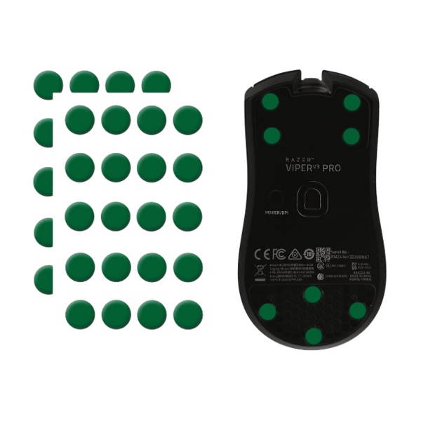 Glide Jade Air PTFE Mouse Skates with noise reduction and smooth speed glide