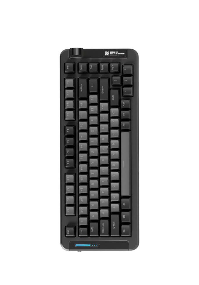 High-performance magnetic gaming keyboard in black, featuring rapid trigger switches and customizable RGB lighting.