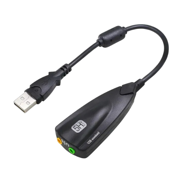 Steel Sound 5Hv2 external USB 7.1 channel sound card adapter in white.