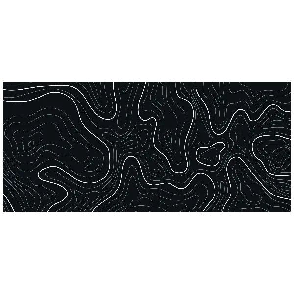 FGT Aqua Black Topographic Waterproof Natural Rubber Gaming Mousepad