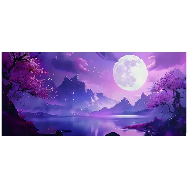 FGT Aqua Purple Starlight Waterproof Natural Rubber Gaming Mousepad