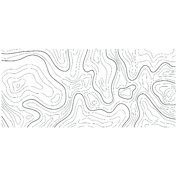 FGT Aqua White Topographic Waterproof Natural Rubber Gaming Mousepad