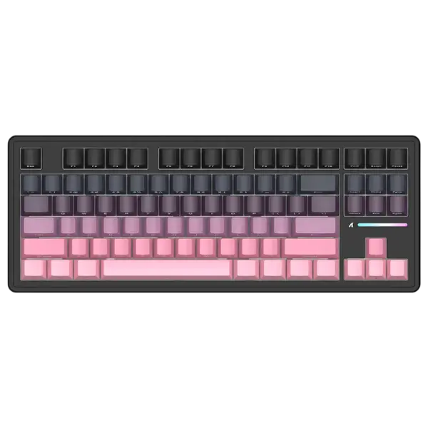 ATTACK SHARK M87PRO Gradient Pink Wireless Mechanical Keyboard with side-printed PBT keycaps and RGB