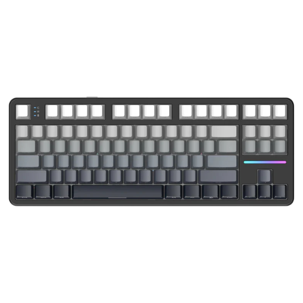 ATTACK SHARK X87 Moon Night tri-mode gasket mechanical keyboard with side-printed PBT keycaps