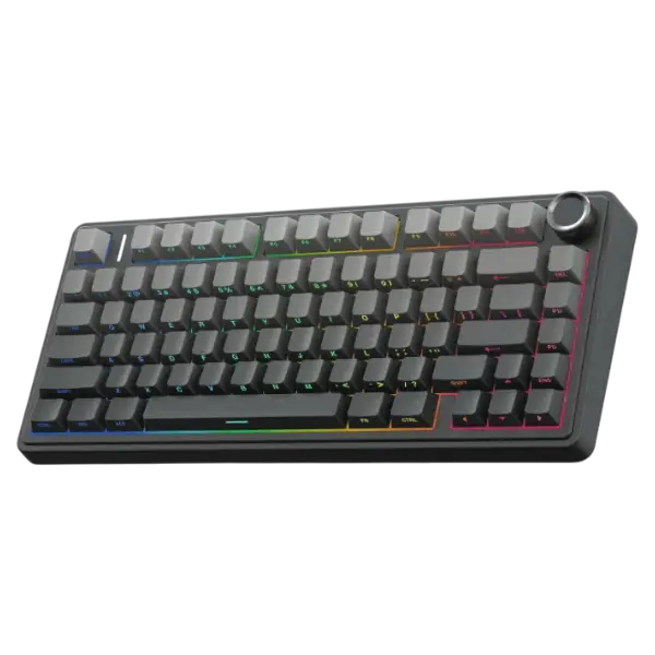 AULA F75 Pro gradient black mechanical keyboard with side-printed keycaps