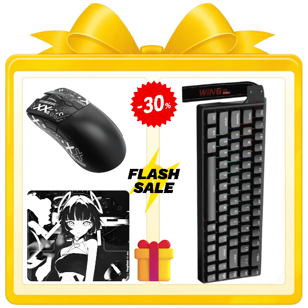 Black gaming bundle with keyboard mouse and glass mousepad esports setup