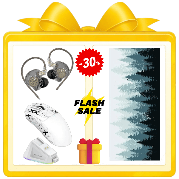 Esports gaming bundle with wireless mouse earphones and extended mousepad setup