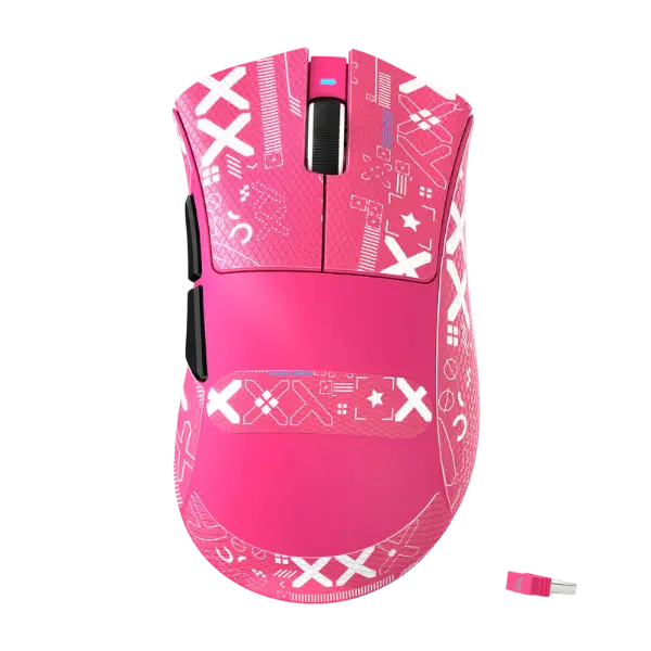 ATTACK SHARK V3 rose red ultra-light gaming mouse with 25,000 DPI