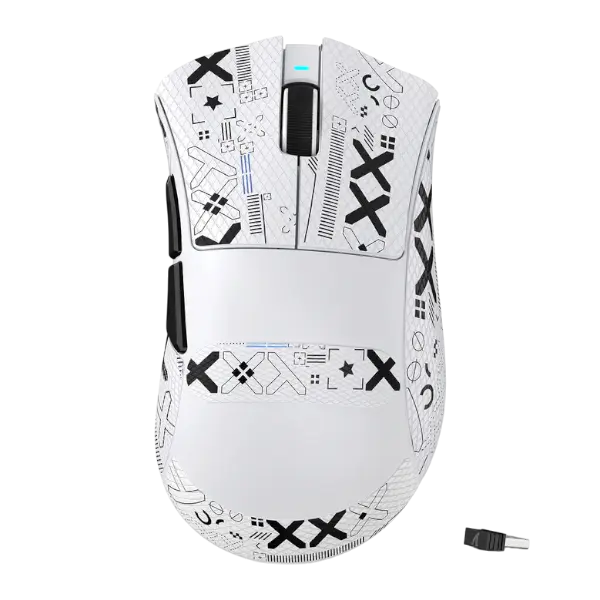 ATTACK SHARK V3 white ultra-light gaming mouse with 25,000 DPI sensor