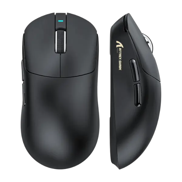 ATTACK SHARK X8 ULTIMATE black ultra-light wireless gaming mouse with 42,000 DPI sensor