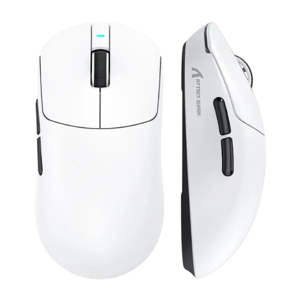 ATTACK SHARK X8 ULTIMATE white ultra-light wireless gaming mouse with 42,000 DPI